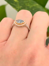 Blue Marquise Lab Diamond Ring