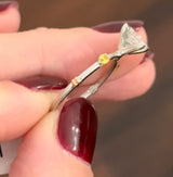 Princess Cut & Yellow Pear Shape Lab Diamond Ring