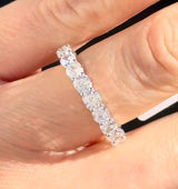 Cushion Cut White Gold Lab Diamond Eternity Band