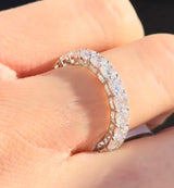Cushion Cut White Gold Lab Diamond Eternity Band
