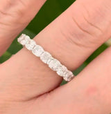 Cushion Cut White Gold Lab Diamond Eternity Band