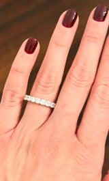 Cushion Cut White Gold Lab Diamond Eternity Band
