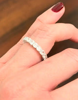 Cushion Cut White Gold Lab Diamond Eternity Band