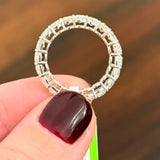 Cushion Cut White Gold Lab Diamond Eternity Band