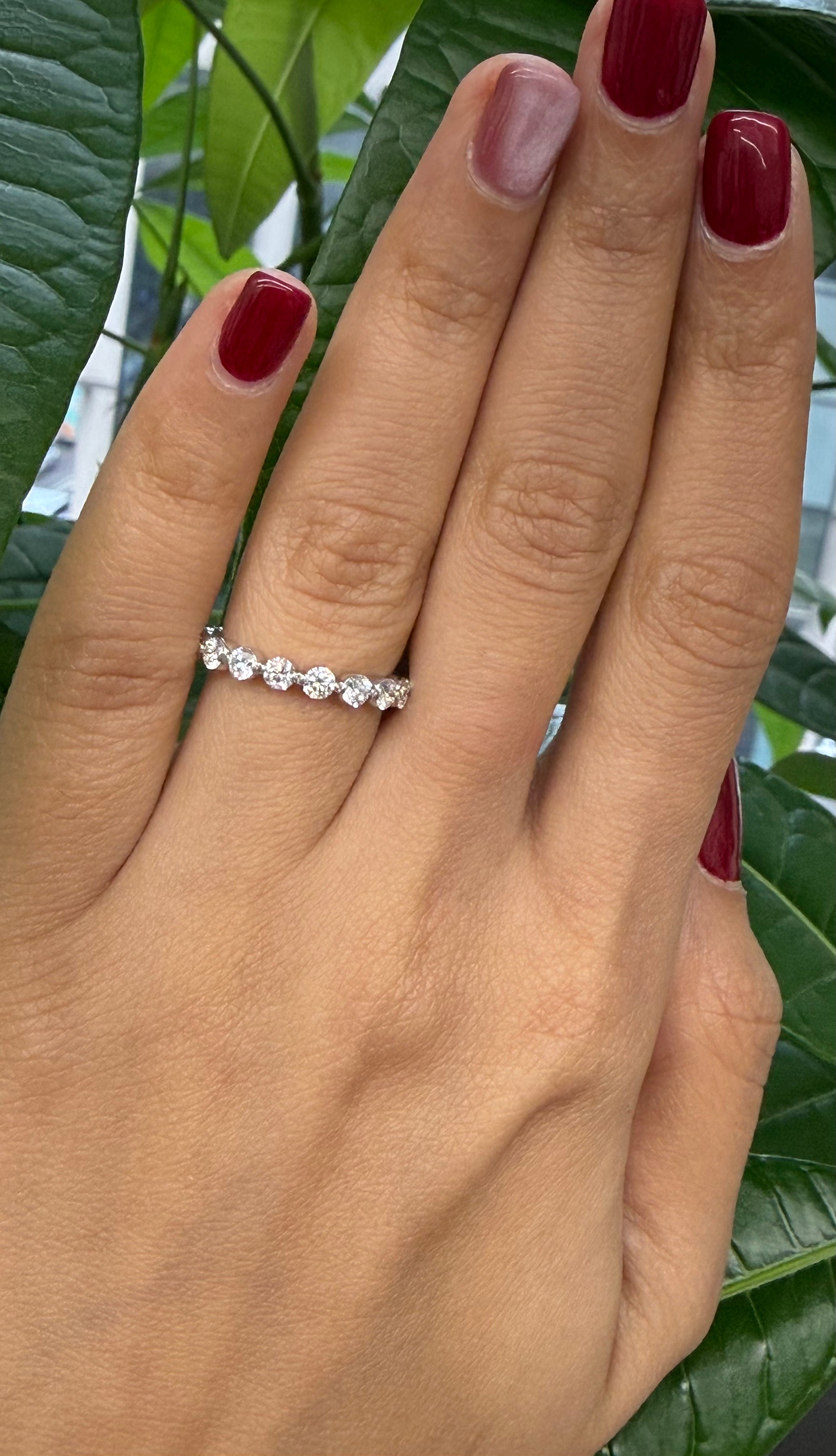 Lab Diamond Platinum Wedding Band