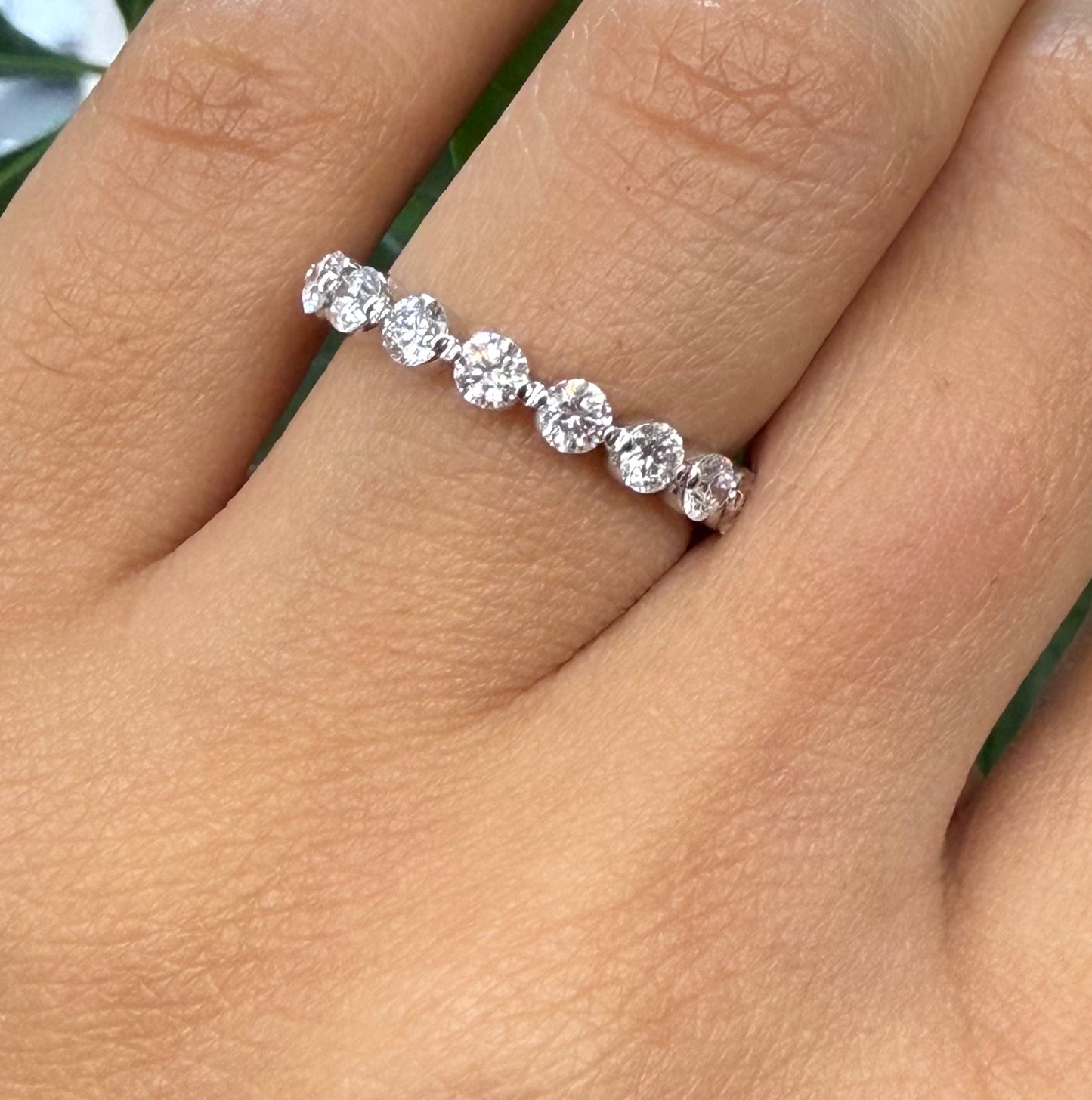 Lab Diamond Platinum Wedding Band