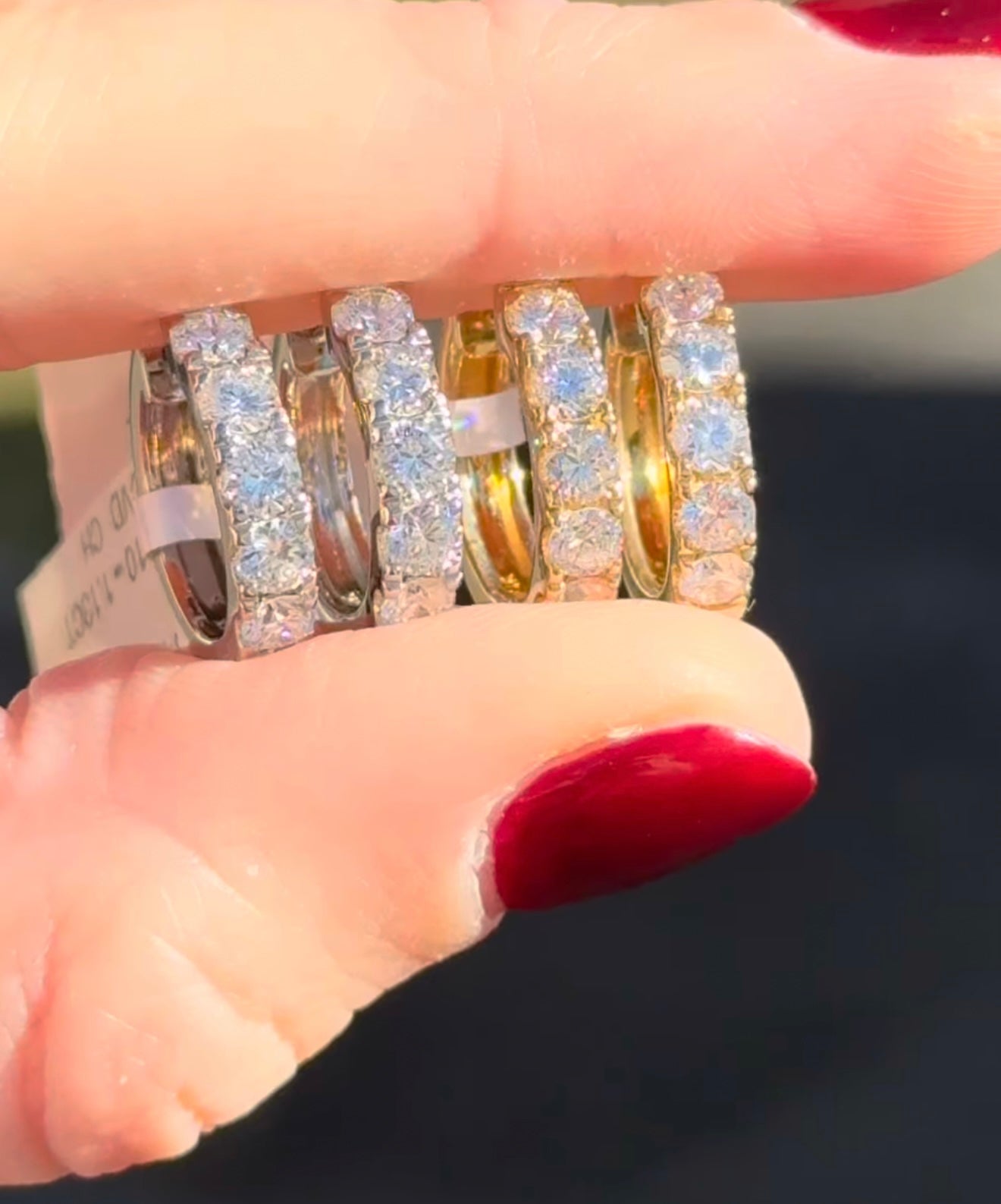 15mm 1.13ct Lab Diamond Hoops