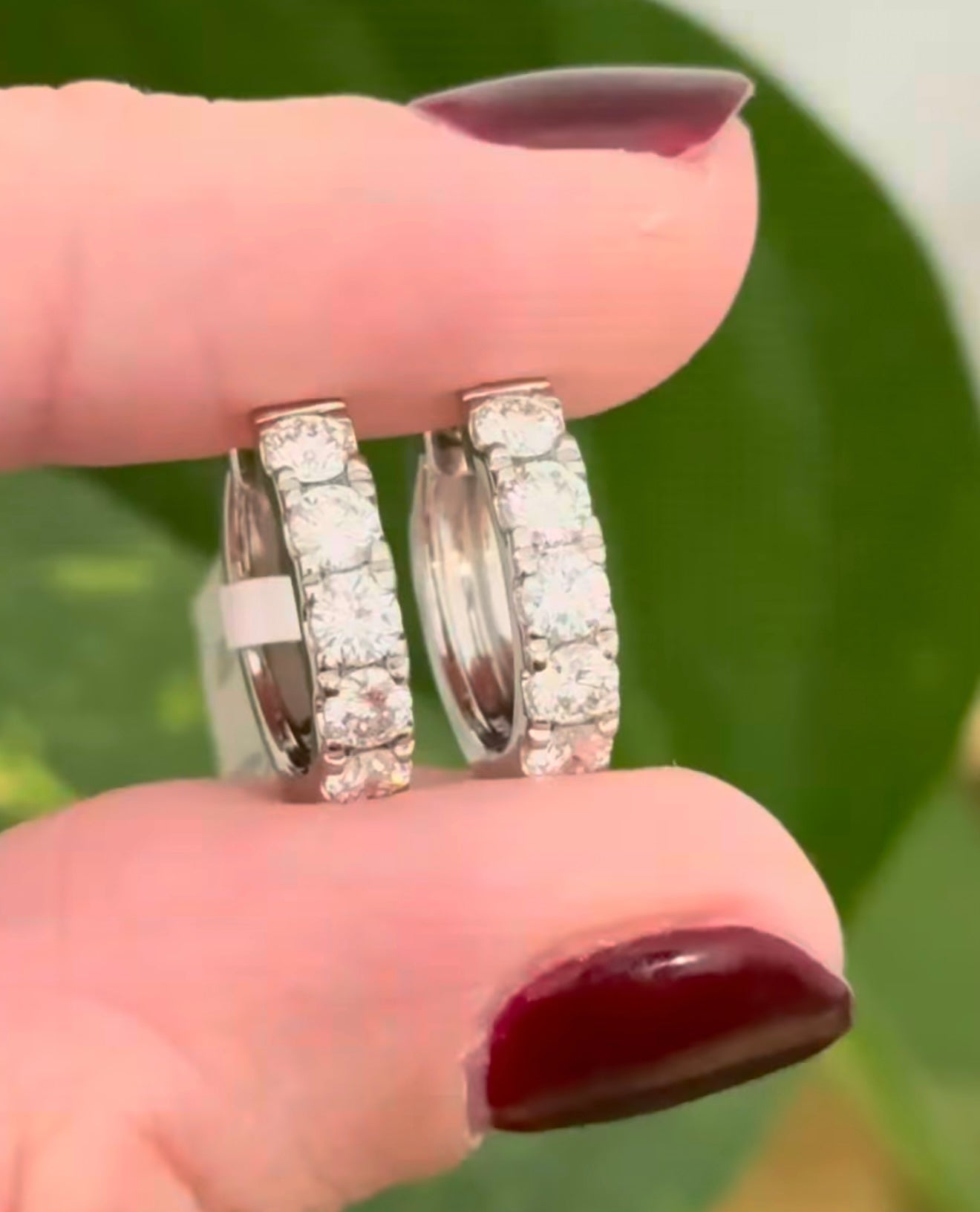 15mm 1.13ct Lab Diamond Hoops