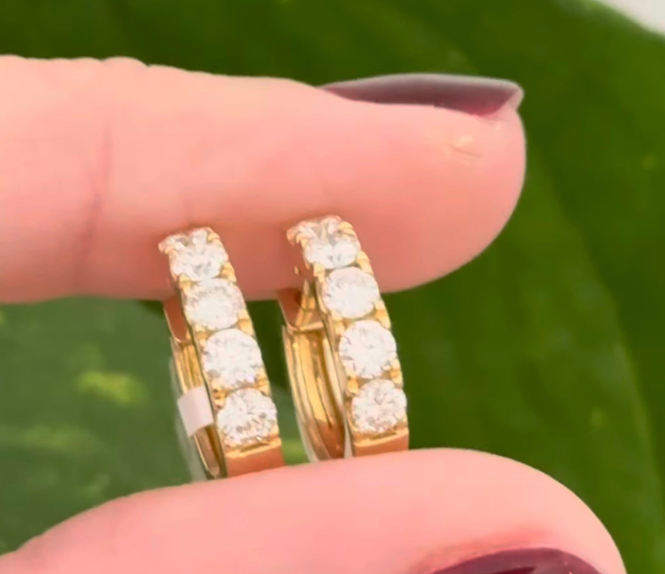 15mm 1.13ct Lab Diamond Hoops