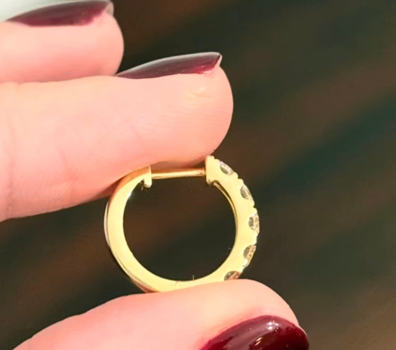 15mm 1.13ct Lab Diamond Hoops