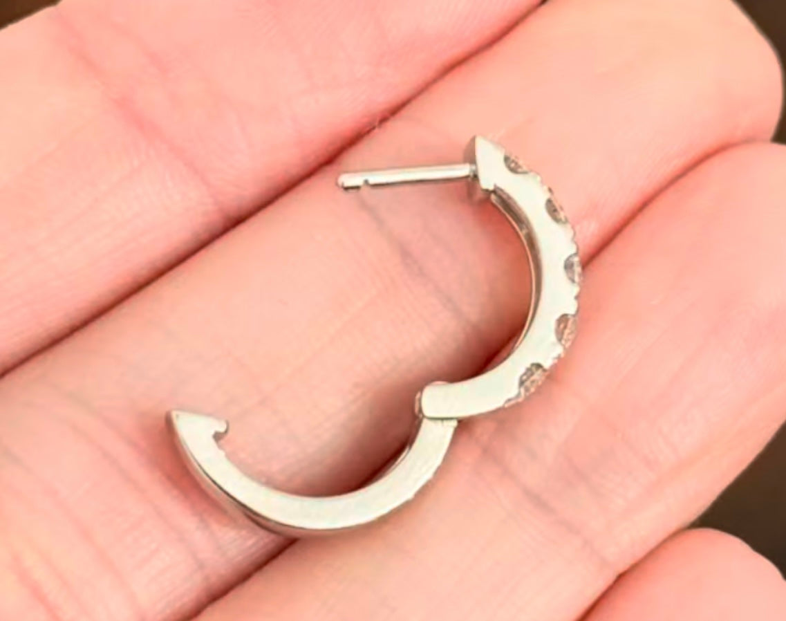 15mm 1.13ct Lab Diamond Hoops