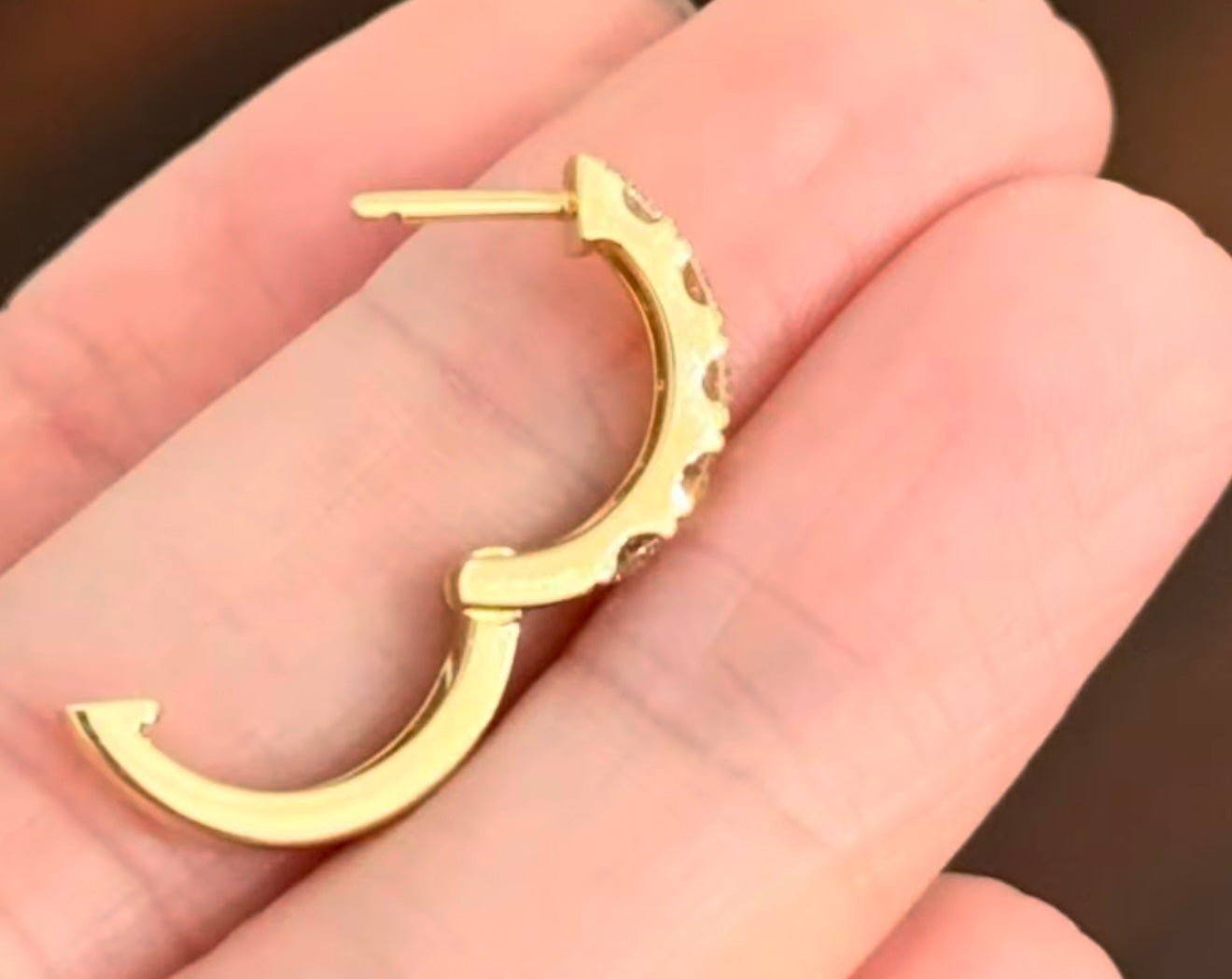 15mm 1.13ct Lab Diamond Hoops