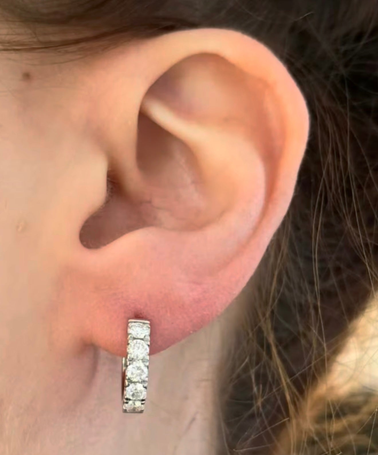 15mm 1.13ct Lab Diamond Hoops