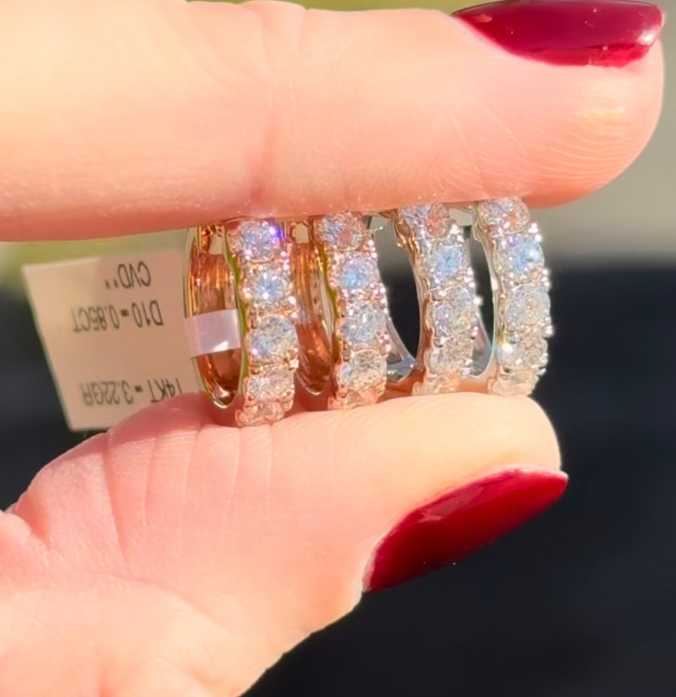 13.1mm 0.85ct Lab Diamond Hoops