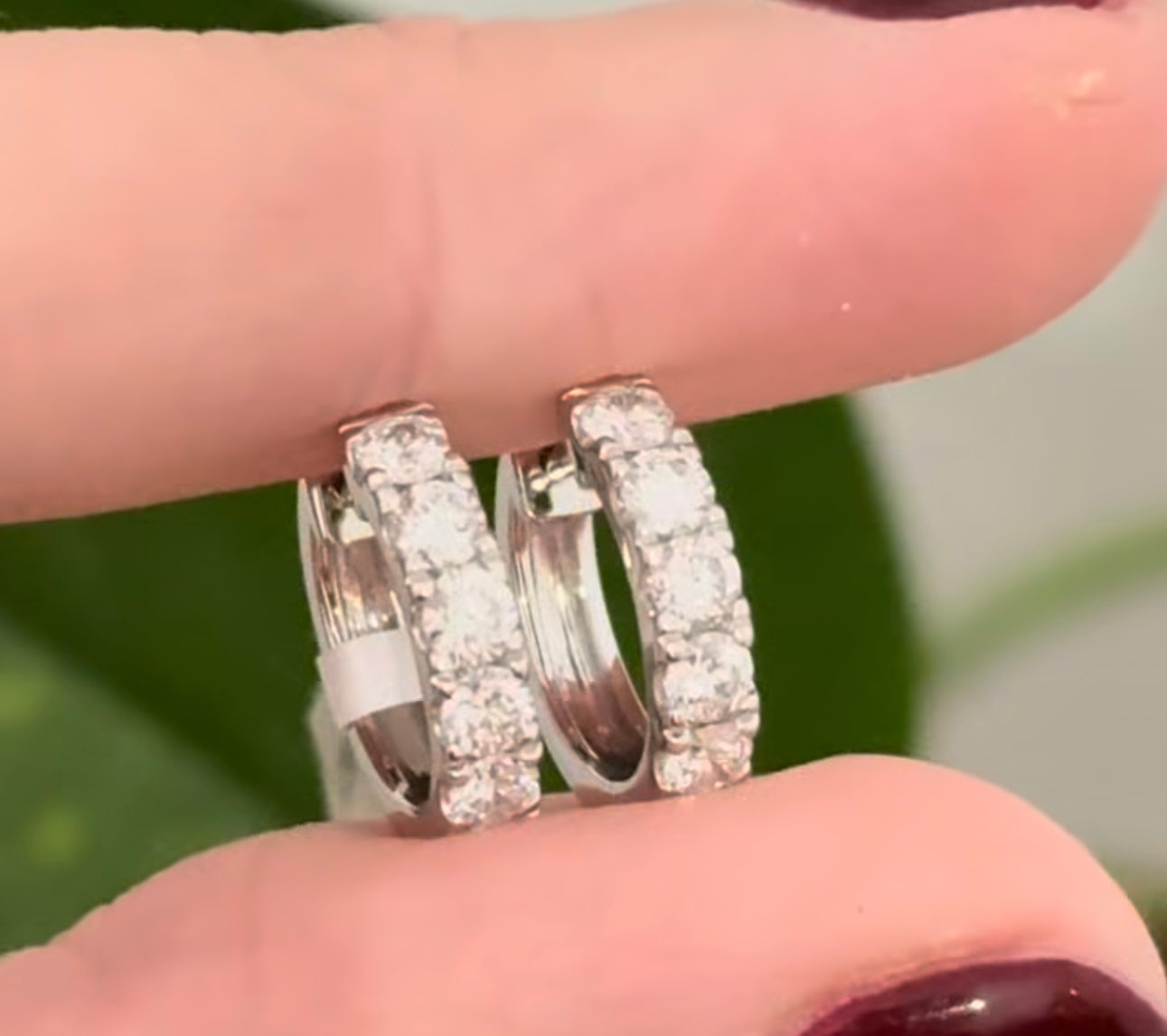 13.1mm 0.85ct Lab Diamond Hoops