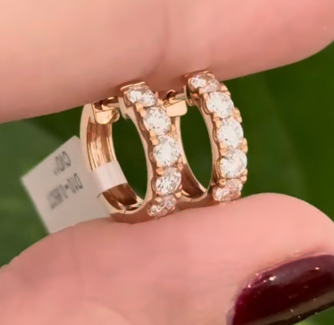 13.1mm 0.85ct Lab Diamond Hoops