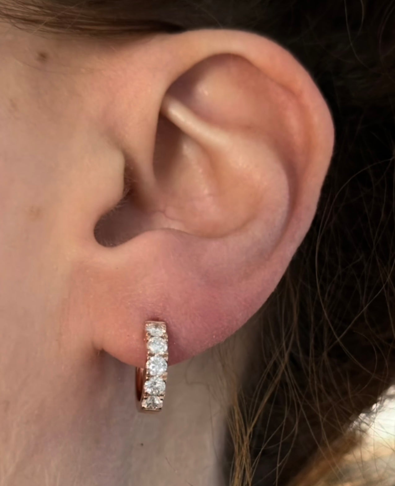 13.1mm 0.85ct Lab Diamond Hoops