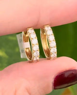 14.8mm 0.74ct Lab Diamond Hoops