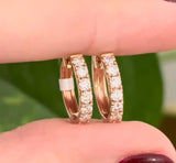 14.8mm 0.74ct Lab Diamond Hoops