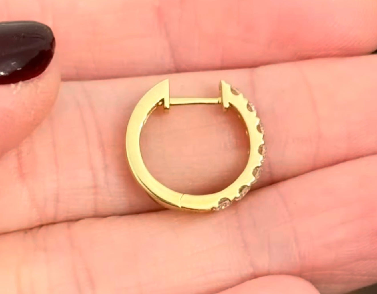 14.8mm 0.74ct Lab Diamond Hoops