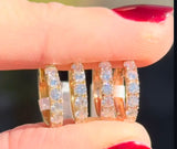 12.9mm 0.64ct Lab Diamond Hoops