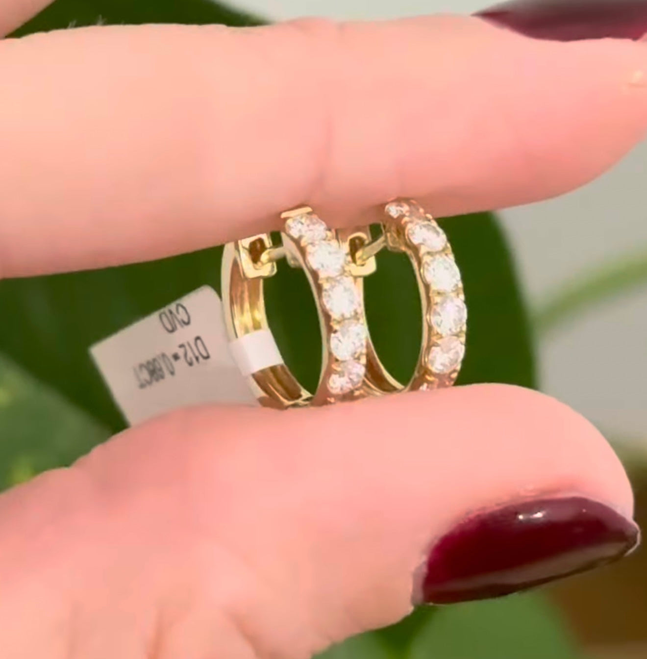 12.9mm 0.64ct Lab Diamond Hoops