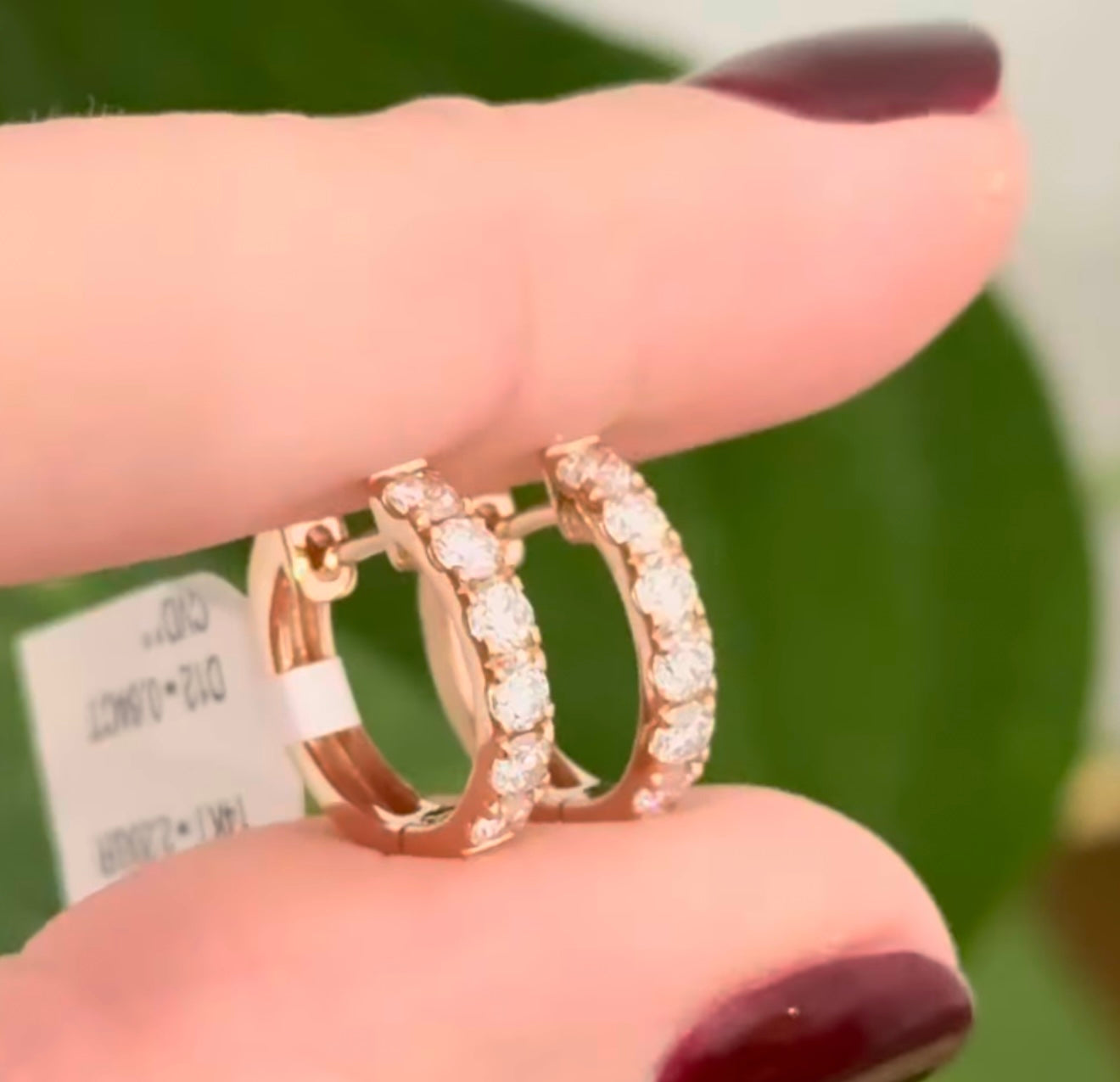 12.9mm 0.64ct Lab Diamond Hoops