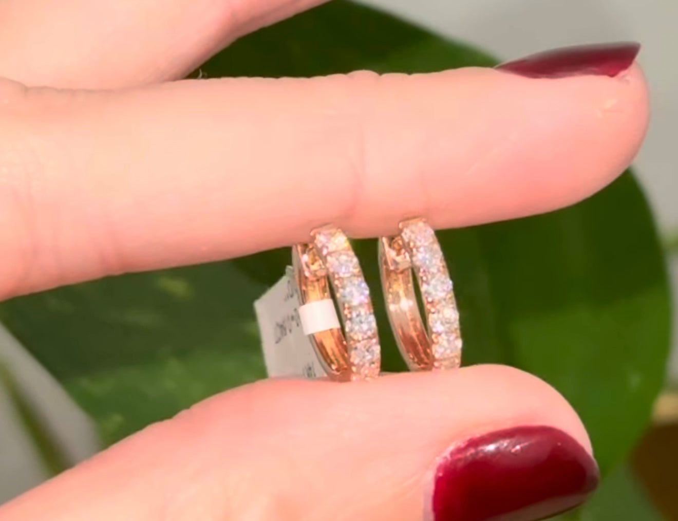 12.9mm 0.64ct Lab Diamond Hoops