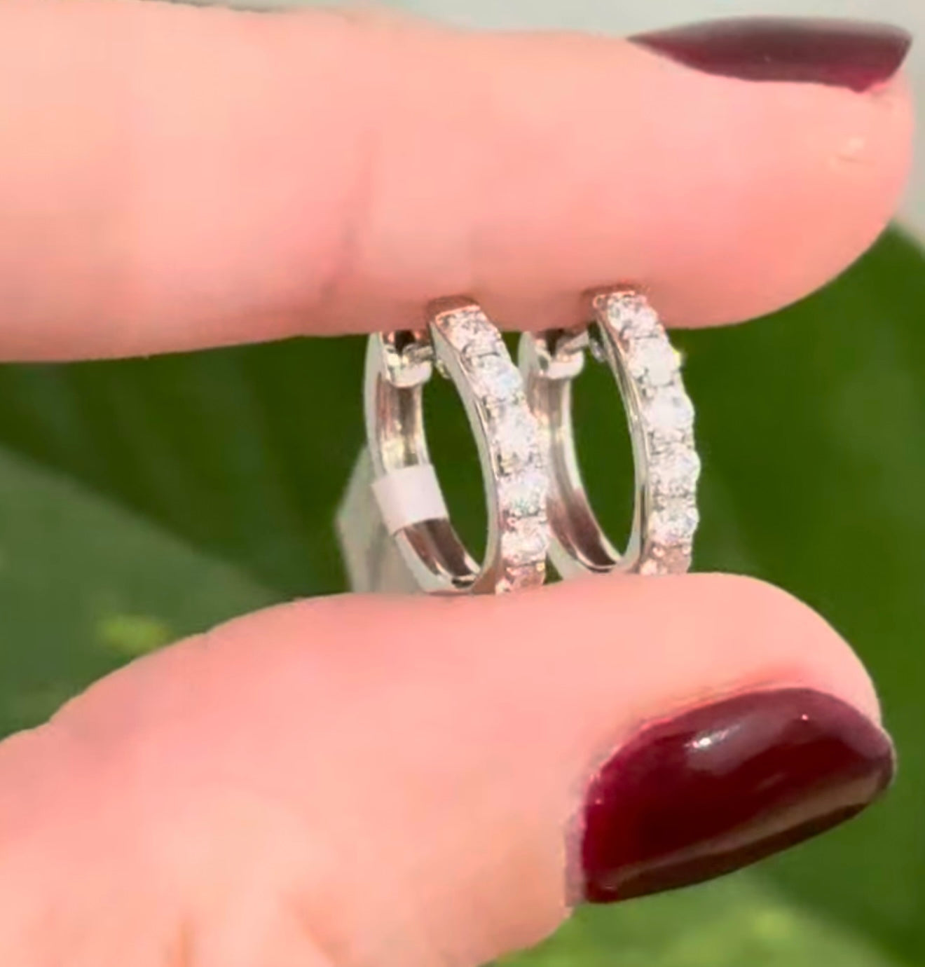 12.8mm 0.47ct Lab Diamond Hoops