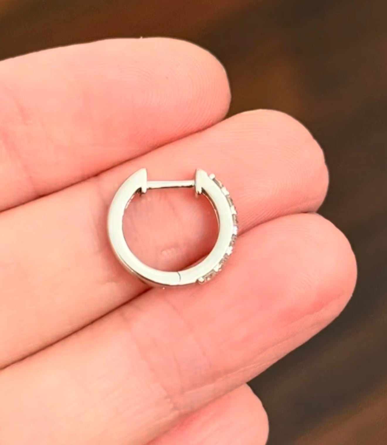 12.8mm 0.47ct Lab Diamond Hoops