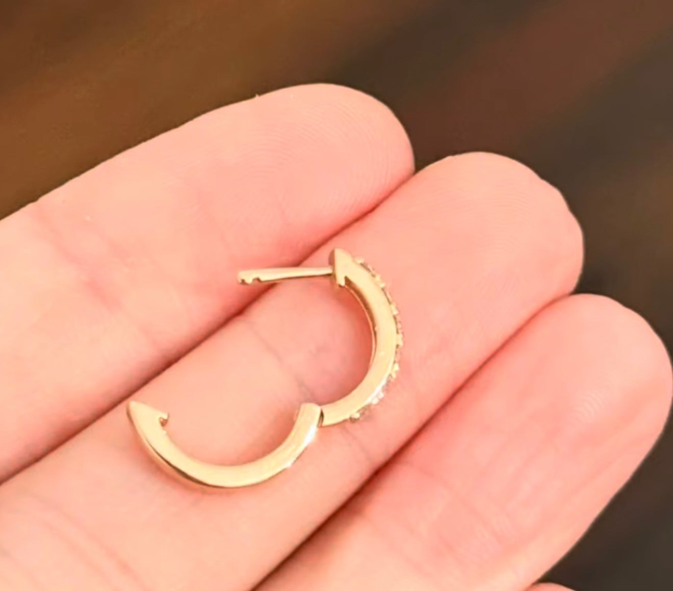 12.8mm 0.47ct Lab Diamond Hoops