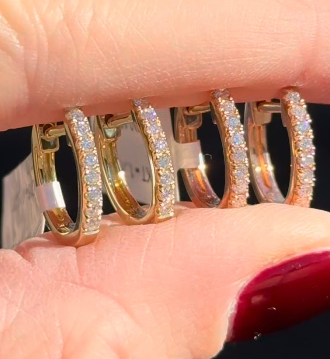 0.19ct Lab Diamond oval Huggies