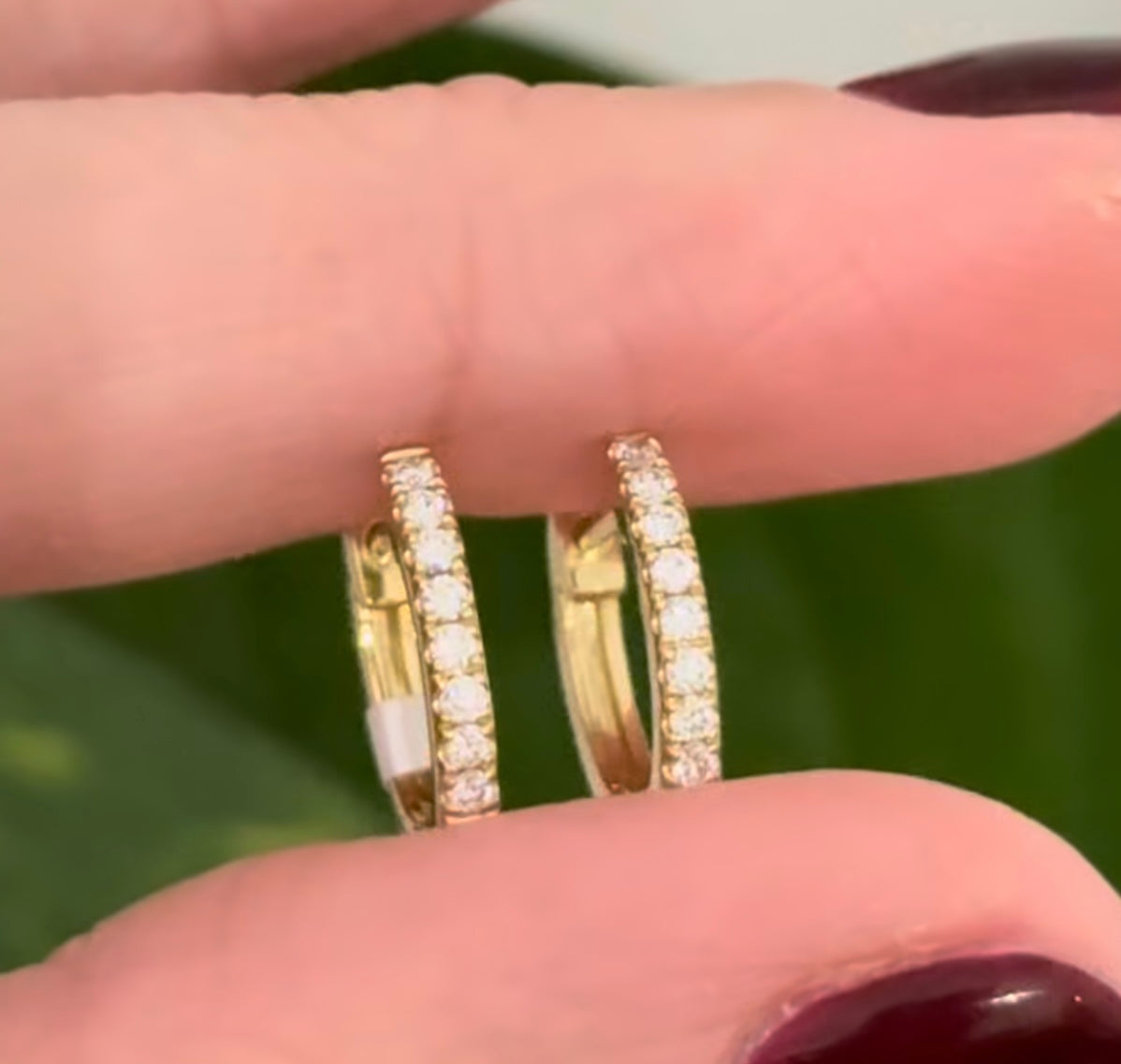 0.19ct Lab Diamond oval Huggies