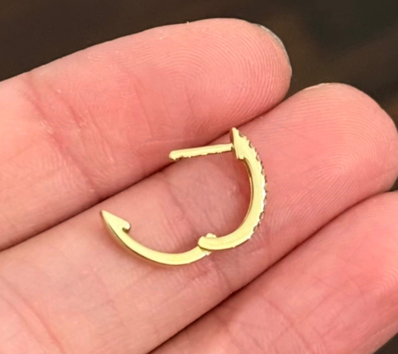 0.19ct Lab Diamond oval Huggies