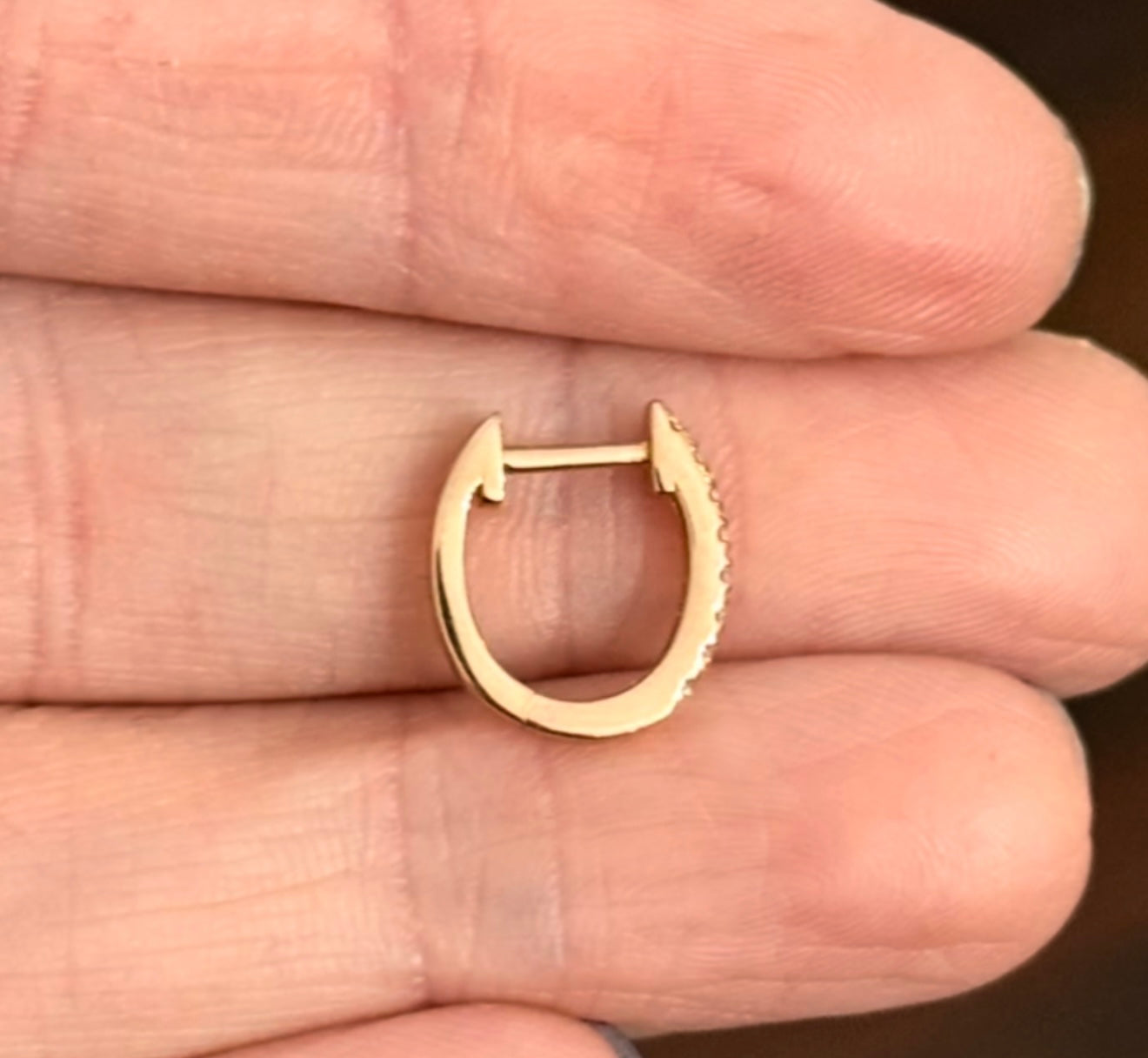0.19ct Lab Diamond oval Huggies
