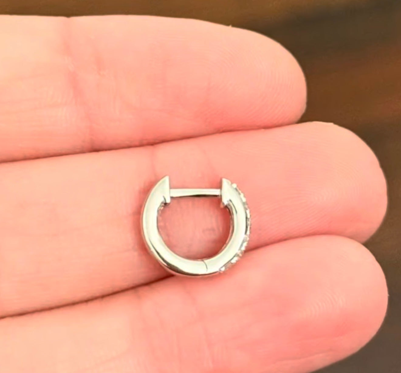 10.4mm 0.18ct Lab Diamond Huggies