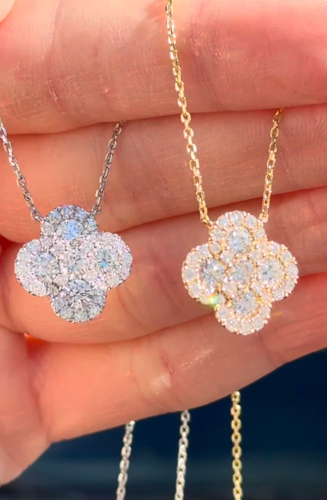 1.87ct Lab Diamond Clover Necklace