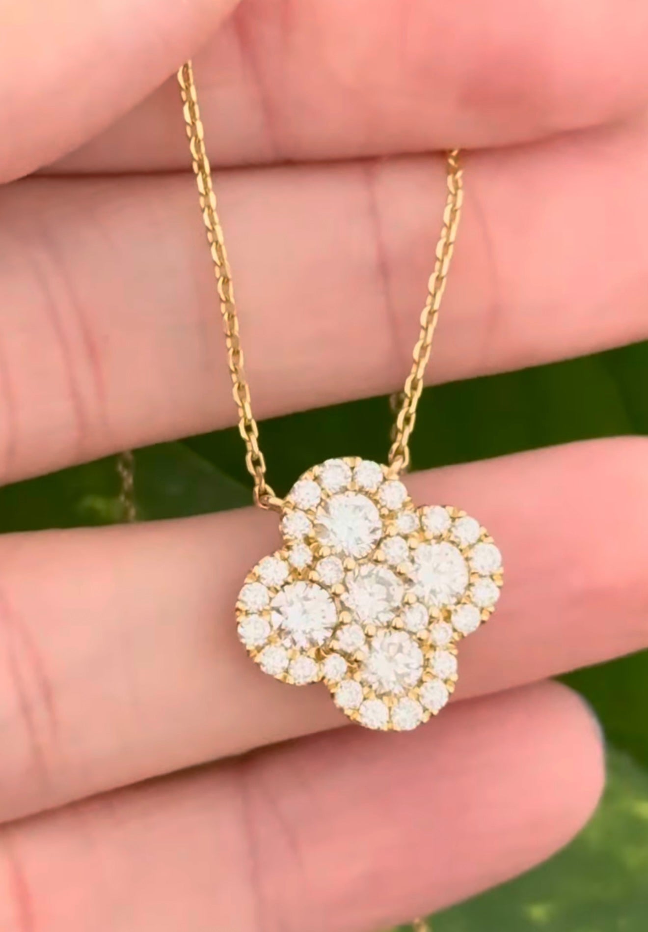 1.87ct Lab Diamond Clover Necklace