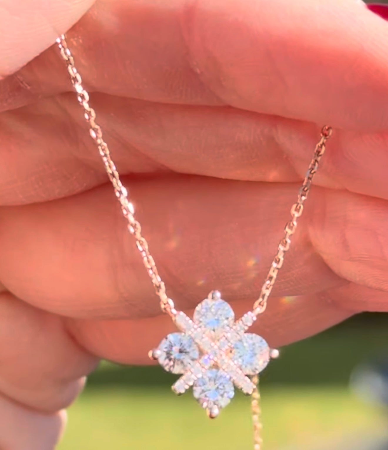 Rose Gold Lab Diamond Necklace