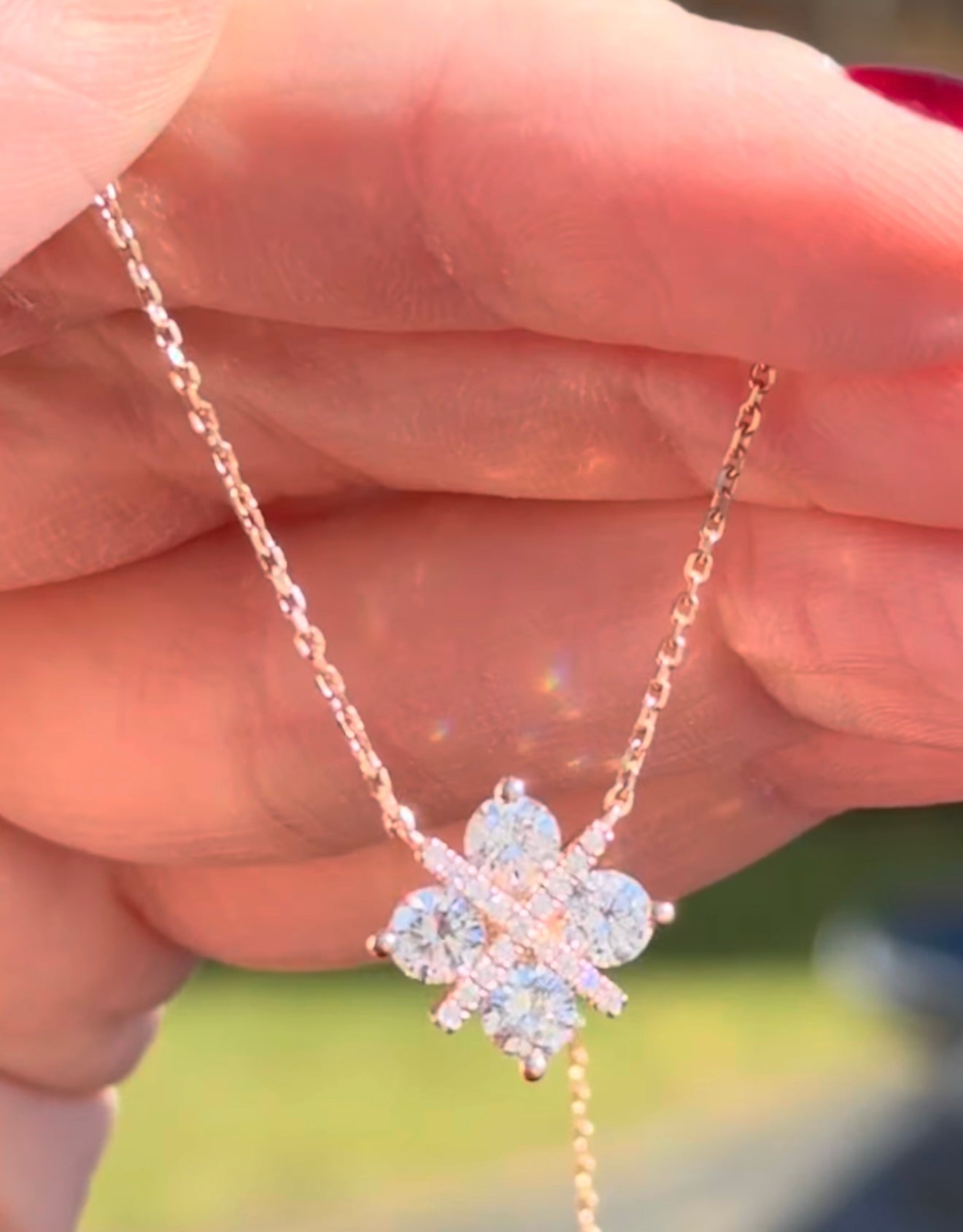 Rose Gold Lab Diamond Necklace