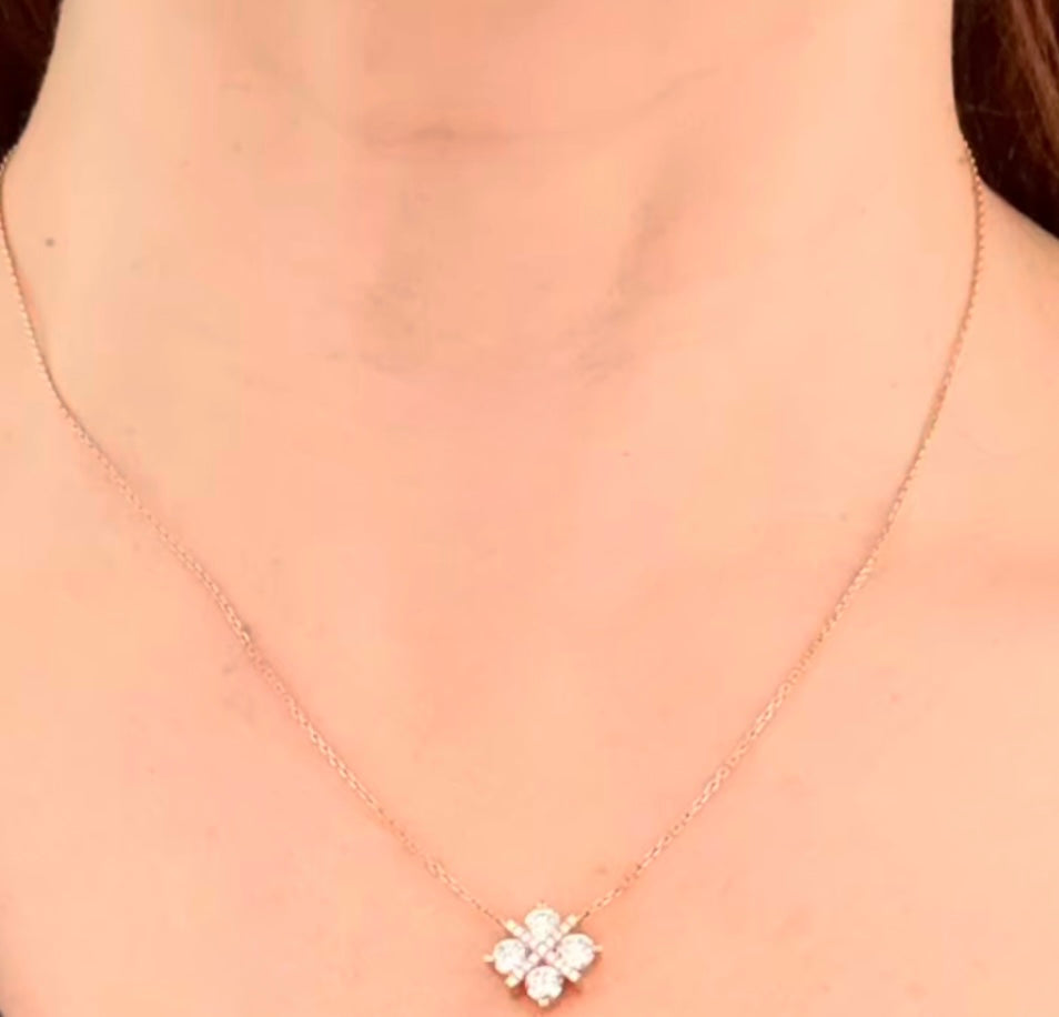 Rose Gold Lab Diamond Necklace