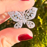 White Gold Lab Diamond Butterfly Pendant