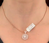 Lab Diamond Flower Pendant