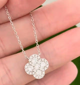 0.76ct Lab Diamond Clover Necklace