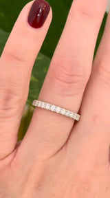 White Gold 0.81ct Lab Diamond 3/4 Eternity Band