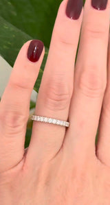 White Gold 0.81ct Lab Diamond 3/4 Eternity Band