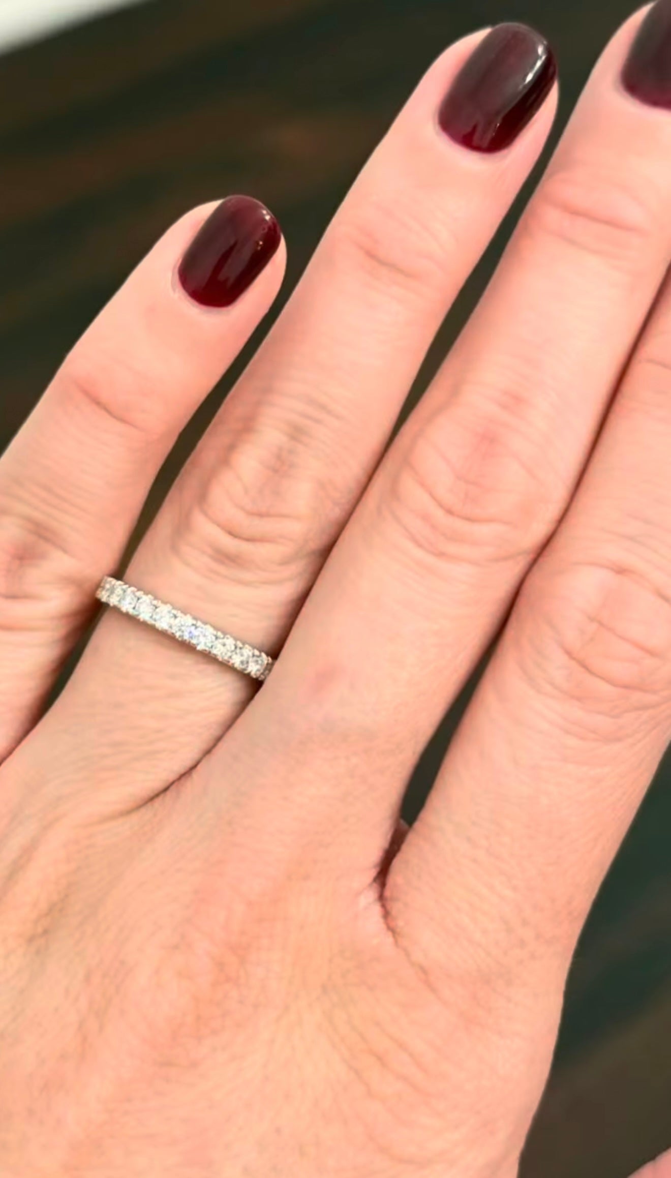 White Gold 0.81ct Lab Diamond 3/4 Eternity Band