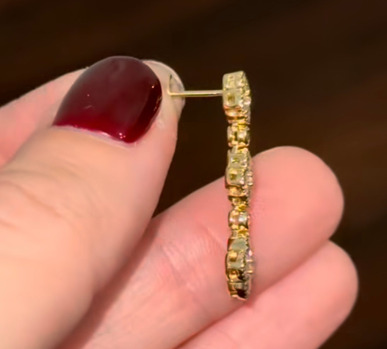 Yellow Gold Lab Diamond Clover Earrings