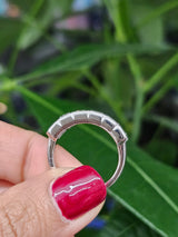 3ct Emerald Platinum Band