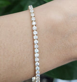 3.92ct 7" Lab Diamond Tennis Bracelet